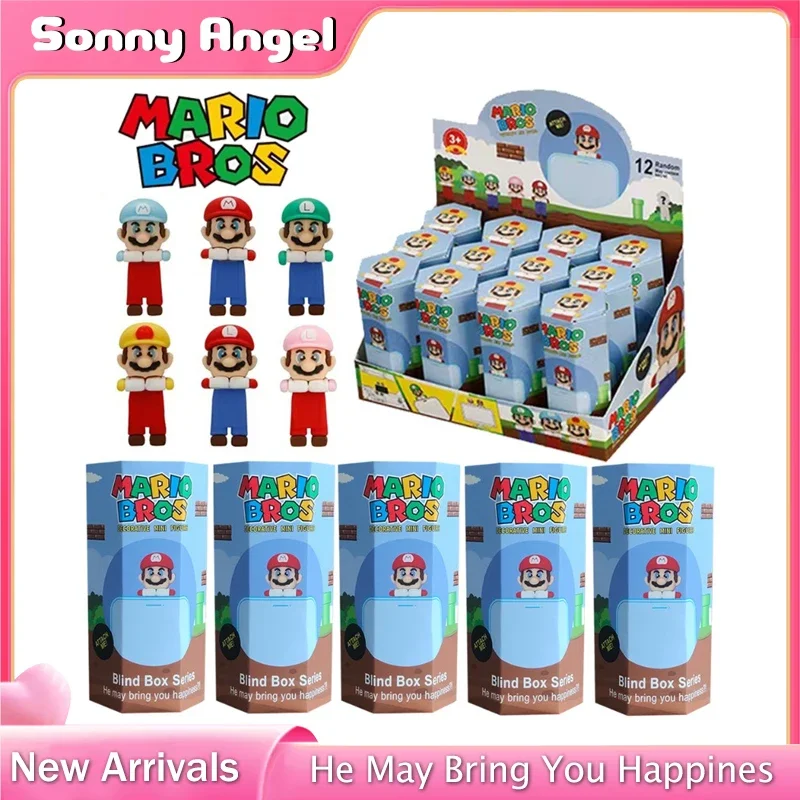 Super Mario Bros Collection Style Sonny Angel Dreaming Series Mini Anime Figure Ornaments Dolls Fans Children Birthday Toys Gift