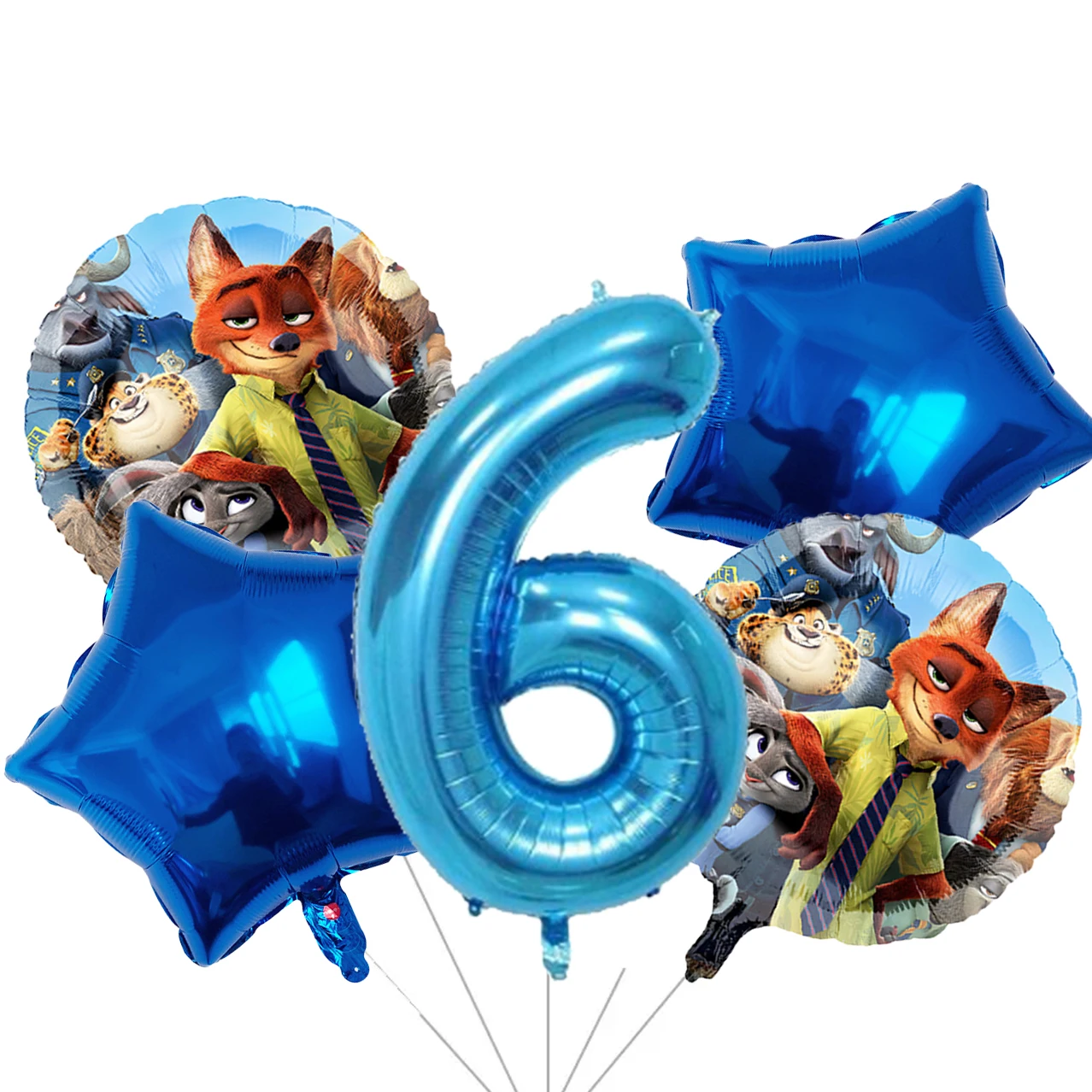 Zootopia 2 حفلة عيد ميلاد بالون للديكور رقم الطفل 1-9 الألومنيوم فيلم بالون مجموعة استحمام الطفل حفلة عيد ميلاد لوازم