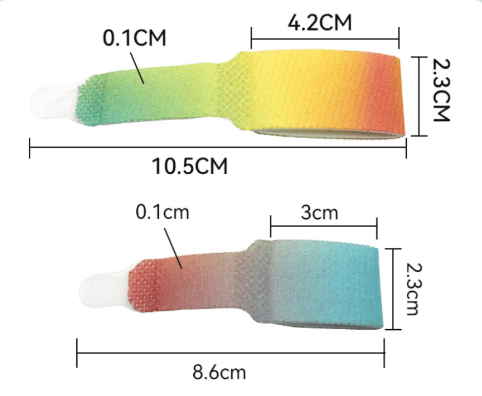 1/5/10Pcs Hammer Toe Straightener Broken Separator Finger Wraps Hammertoe Corrector Splints Crooked Curled Random Gradient Color
