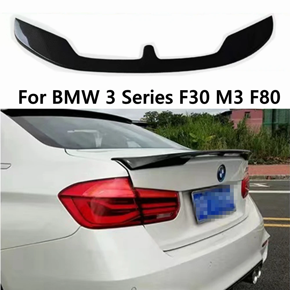 

For BMW F30 F35 3 Series F80 M3 L style 2013-2020 Spoiler Lip Car Styling Kit Carbon Fiber car Rear Trunk Spoiler Wing