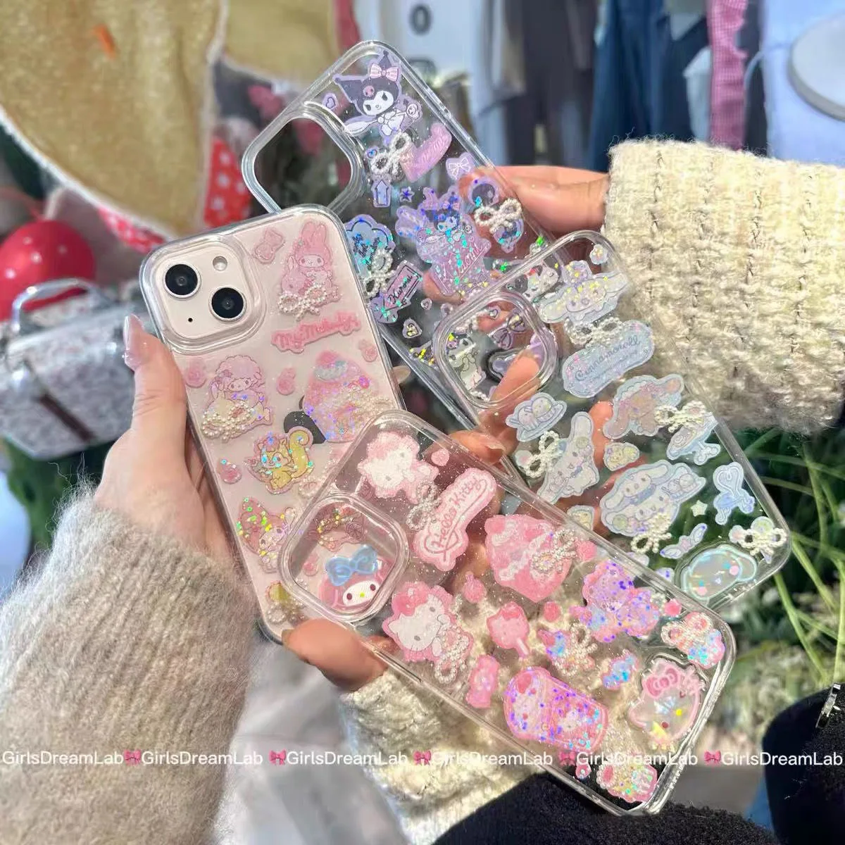 Sanrio Hello Kitty Cinnamoroll Kuromi My Melody Phone Case For Iphone 11 12 13 14 15 Mini Pro Max X Xs Xr Plus Shockproof Cover