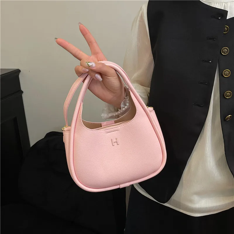 

2025 New Leather Crossbody Bag - Stylish Shoulder/Handheld Purse, Minimalist Solid Color Design, Durable & Lightweight