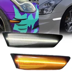 LED Amber Bumper Side Marker Lights For Nissan Skyline 350GT For 2003-2007 Infiniti G35 V35 Coupe Turn Signal Lights 26180AM800