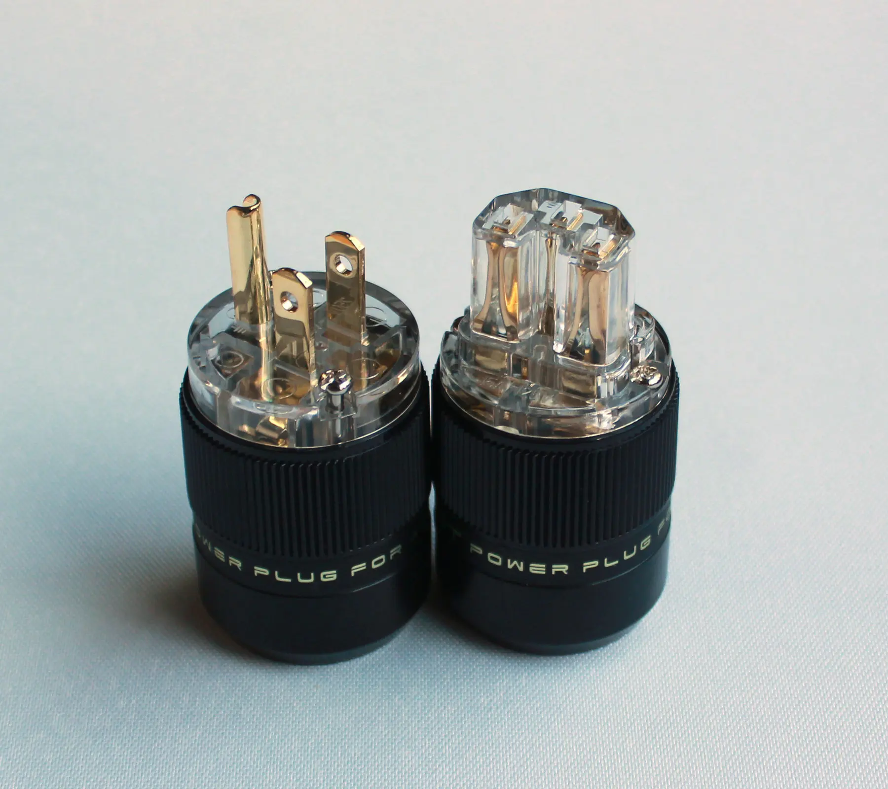 

SONARQUEST Power Plug SE-GP(T)+ SE-GC(T) 24K Gold Plated HIFI US Male & Female IEC High Quality Diy Connector