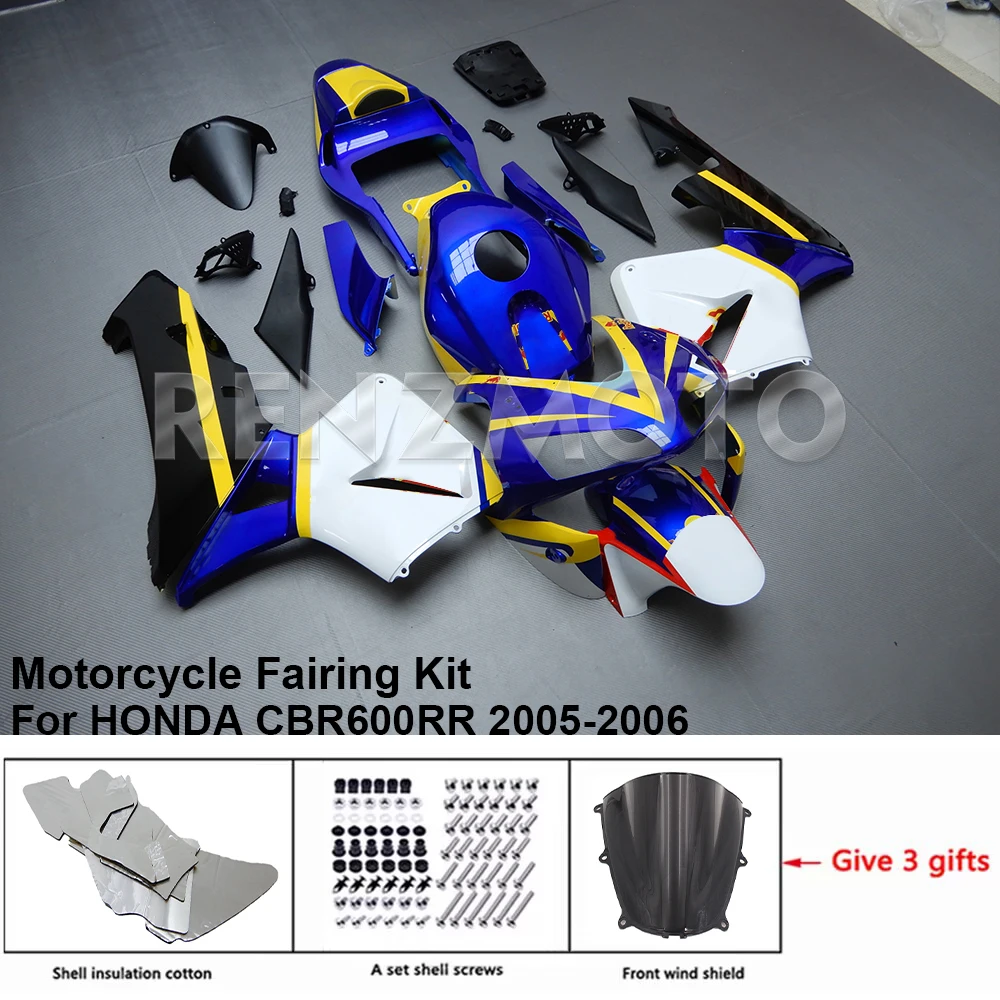 

H0605-1003b Motorcycle Fairing Set Body Kit Plastic For HONDA CBR 600 RR 2005-2006 Accessories ABS Injection Bodywork