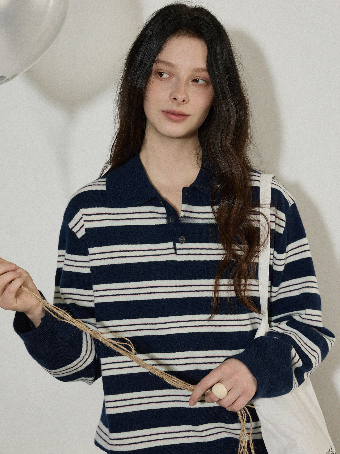 

Новый женский вязаный свитер свободного кроя в полоску с цветовыми блоками, весенний, с длинными рукавами, повседневный, модный, очень комфортный