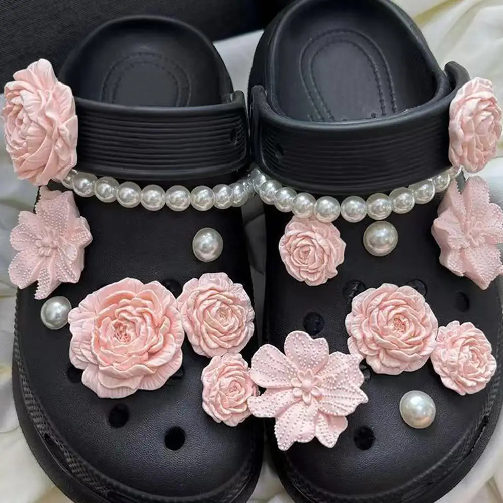 

Hole Shoe Buckle Shoes Accessories DIY 3D Flower Shoes Decorations Fashion New Style Bouquet Classic Flower Shoe Charms Set