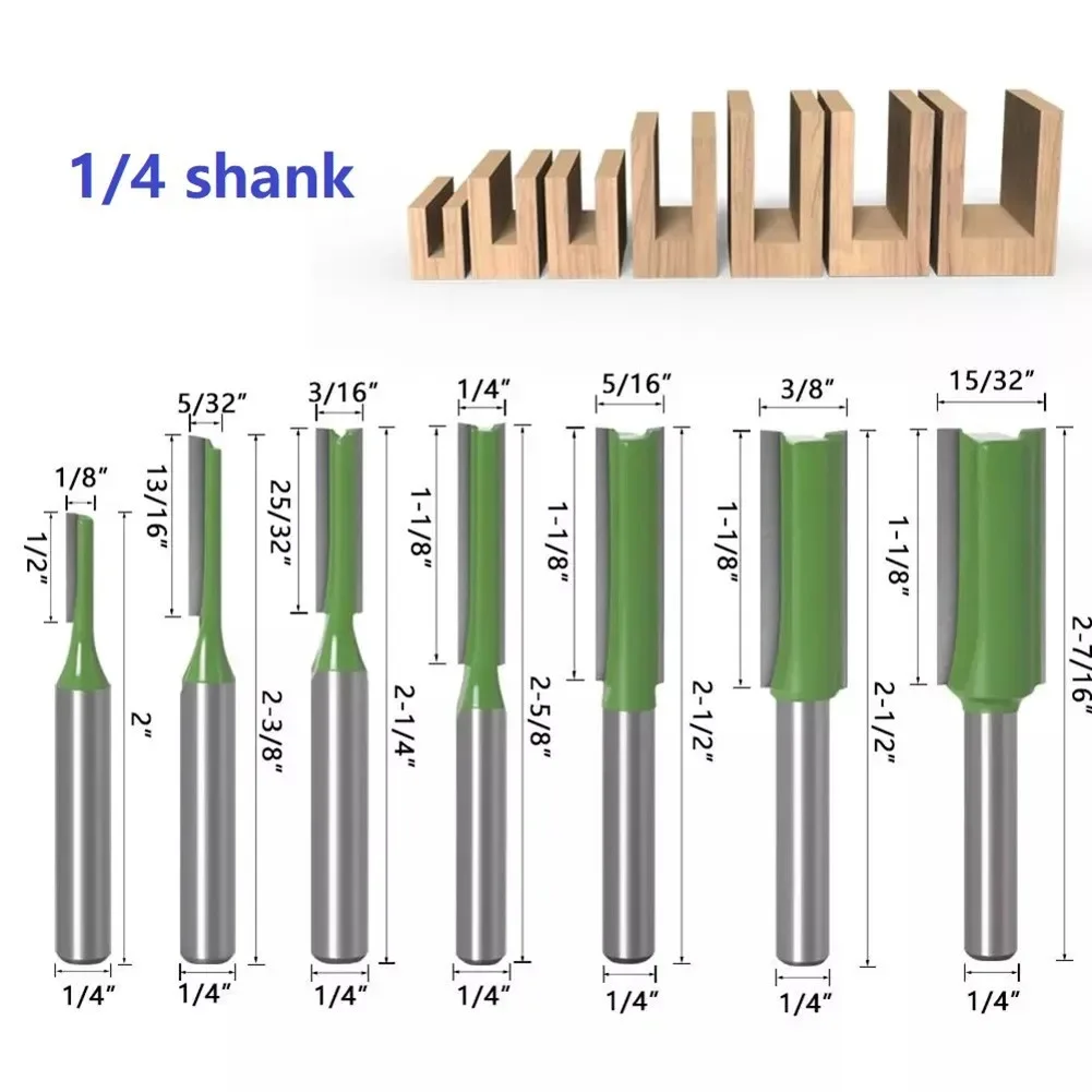 

Heavy Duty 17pc For Woodworking Router Bit Set 14 Shank Single Double Flute Milling Cutter For For Woodworking