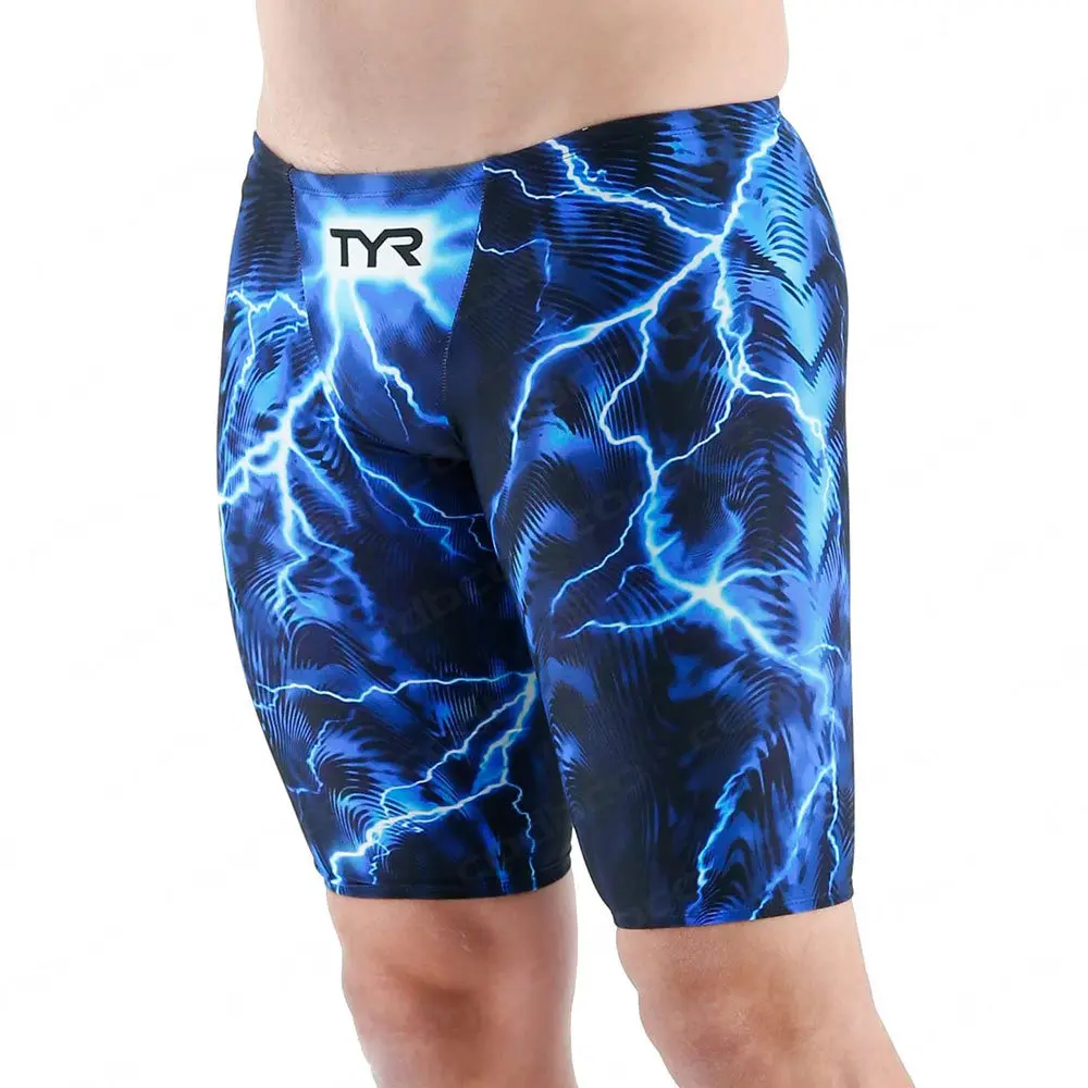 Summer Men\'s Swim Tights Shorts Quick Dry Swimming Trunks Sports Swimming Training Swimsuit Diving Beach Surfing Jammer Pants