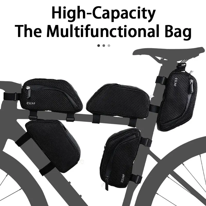 Large Capacity Top Tube Bike Bag Waterproof Bicycle Front Frame Bag