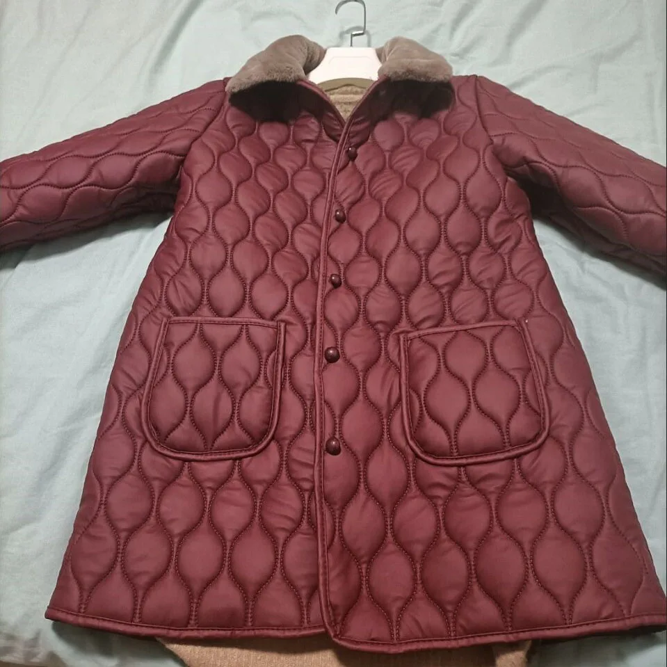 새로운 어머니의 플러시 두꺼운 가죽 코트 겨울 긴 PU 윈드 브레이커 자켓 중년 어머니 가짜 가죽 따뜻한 코튼 파카 5XL