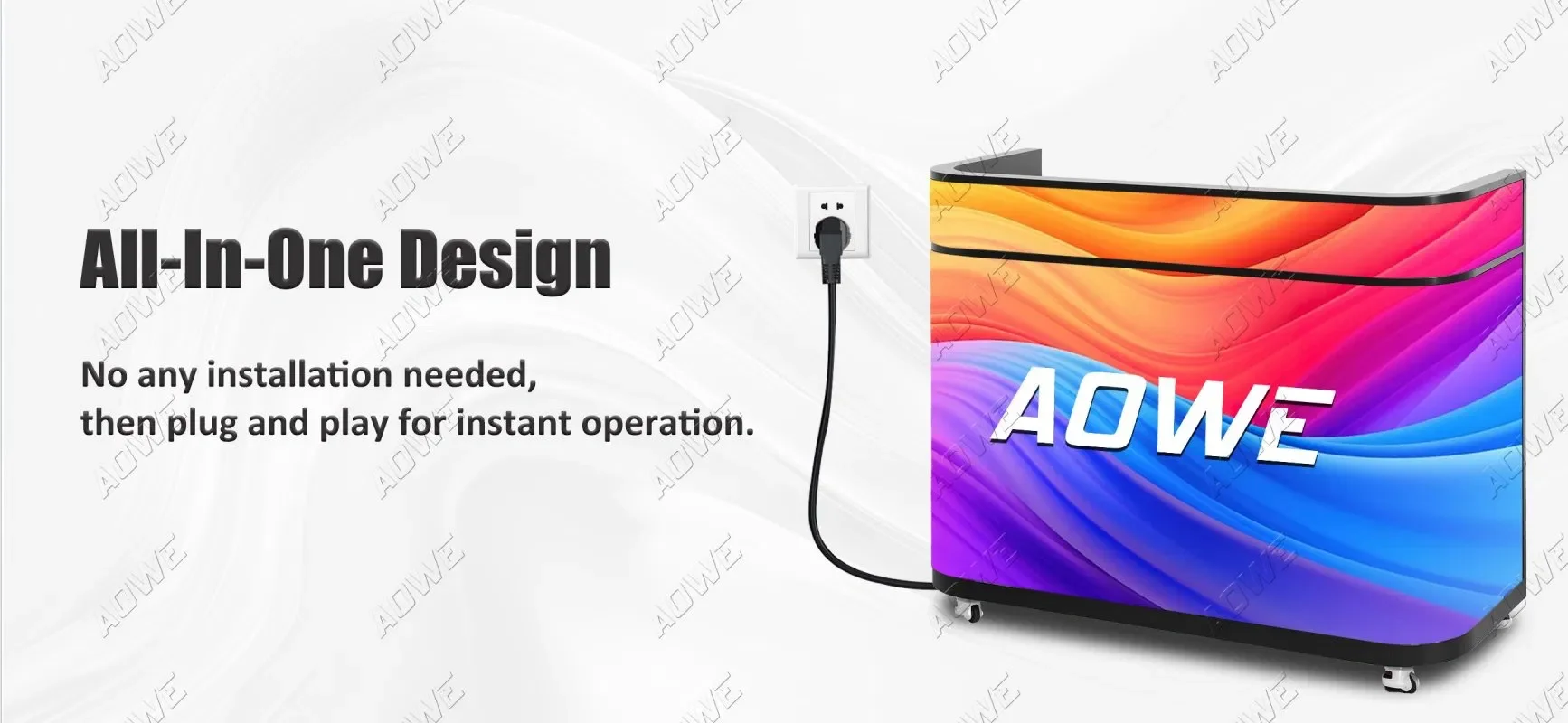 Hot Sales P1.86 P2.5 Information Display Screen Front Desk LED DJ Booth for Company Shop Supermarket Night Club