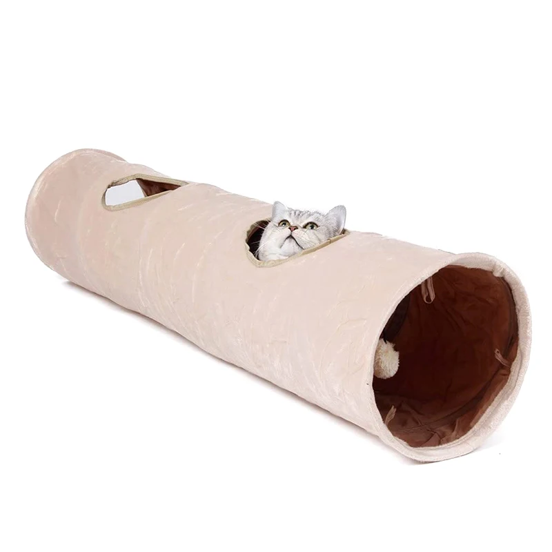 Plush Pet Tunnel Cat Drill Hole Pet Roll Dragon Cat Toy Cat Tunnel Oxford Foldable Cat Tunnel