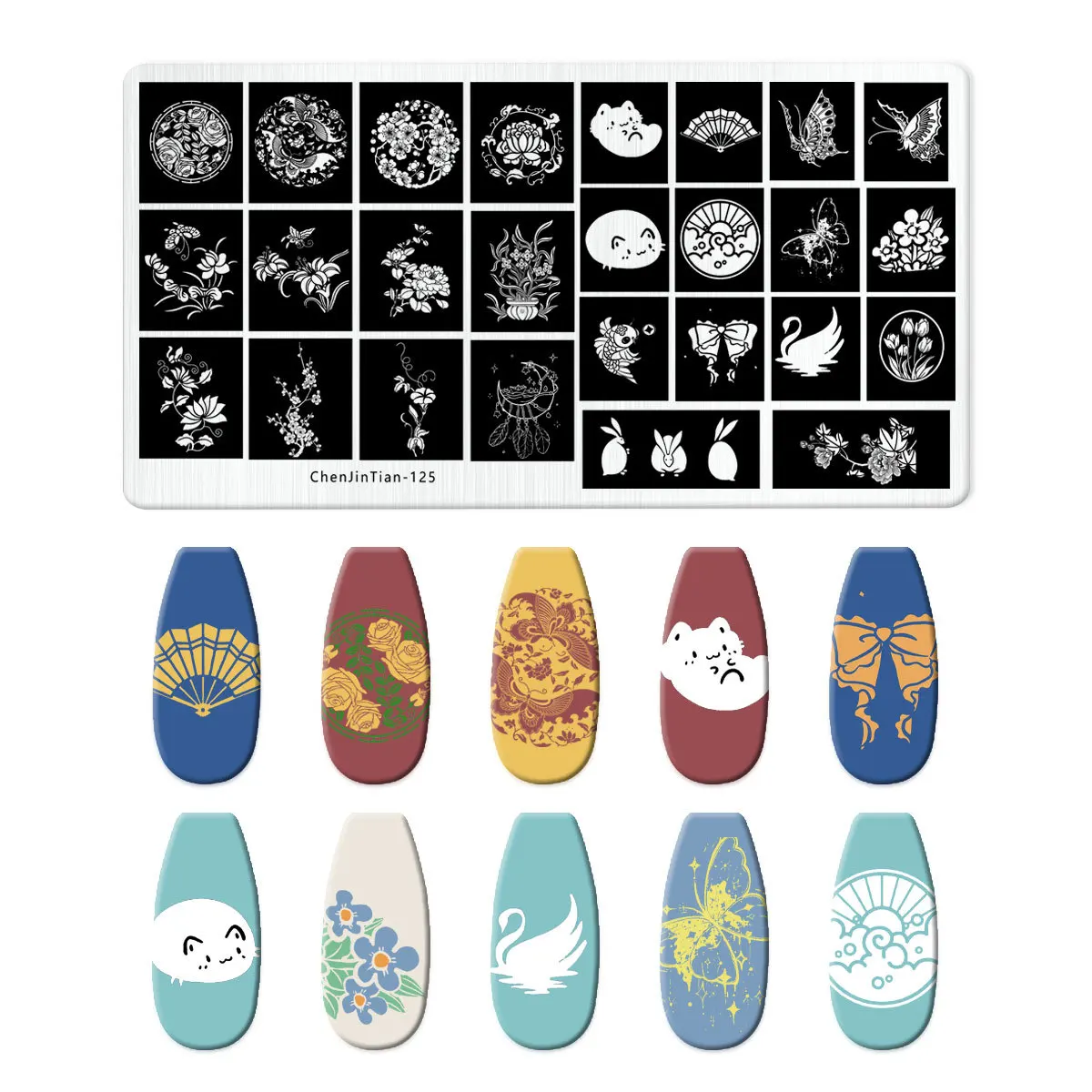 Cute Cartoon Characters Nail Art Stamping Plate Halloween Template Stencils Nail Art Stamp Image Plate Manicure Nail Print Tools