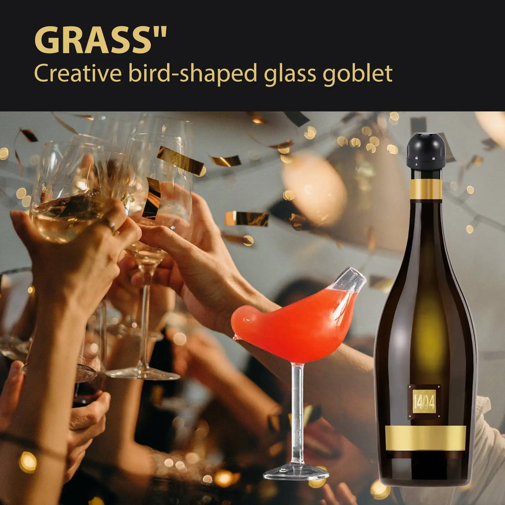 Y31A 150Ml Bird Shape Cocktail Goblet Glass Personality Molecular Smoked Modelling Glass Fantasy Wine Goblet