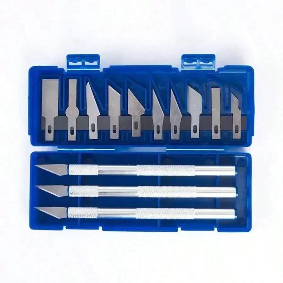 

13pcs Precision Craft Knife Set - Aluminum Alloy, Ideal For Paper Cutting & DIY Projects, Manual Engraving Pen Tool