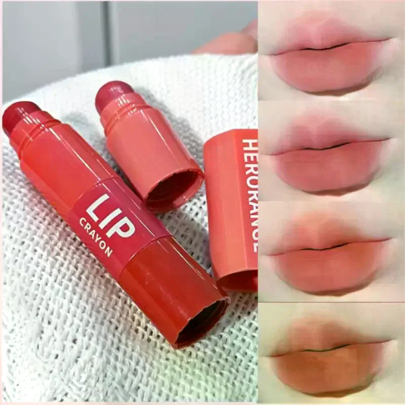 4 In 1 Matte Lipstick Crayon Kit Combo Purple Lip Tint Velvet Sexy Moisturizing Lipstick Pen Waterproof Lasting Lip Makeup