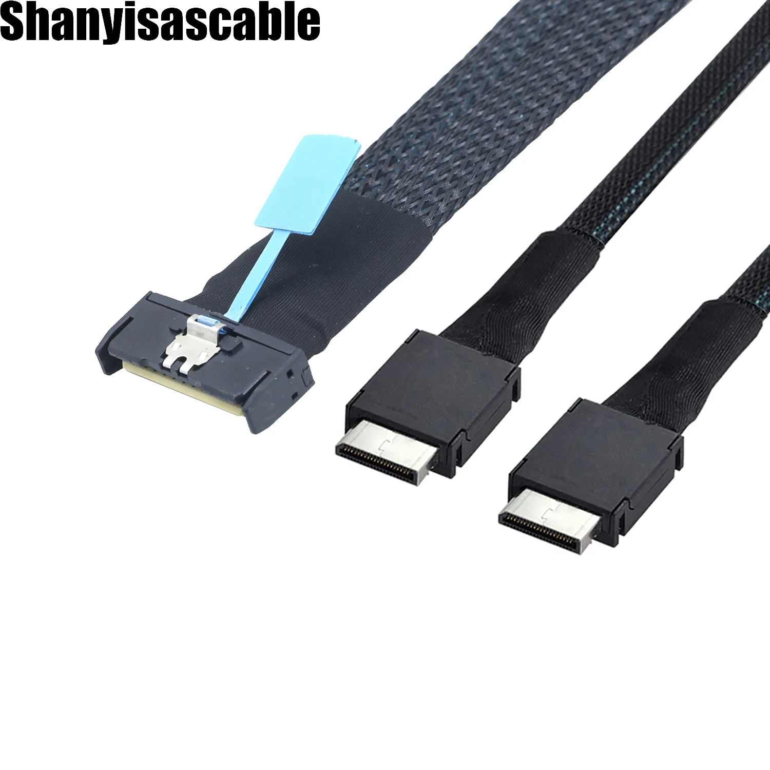 

0.5M Server Data Cable Slim SAS SFF-MCIO 8I to Oculink SFF-8611 4i X 2 for Server PCI-Express Riser Card