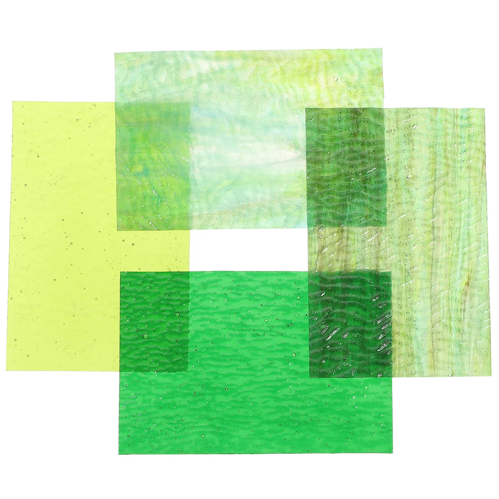 

4 Pcs Handmade Glass Crafts for Mosaics Material Stained Decoration Abolos Tile Home Squares