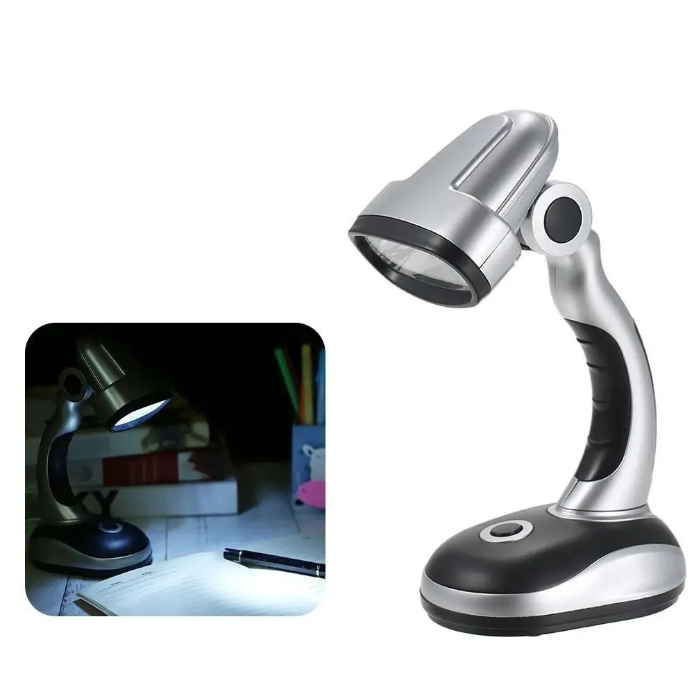 

Яркая 12-светодиодная настольная лампа, портативный регулируемый ночник, складная настольная лампа на батарейках, защита глаз