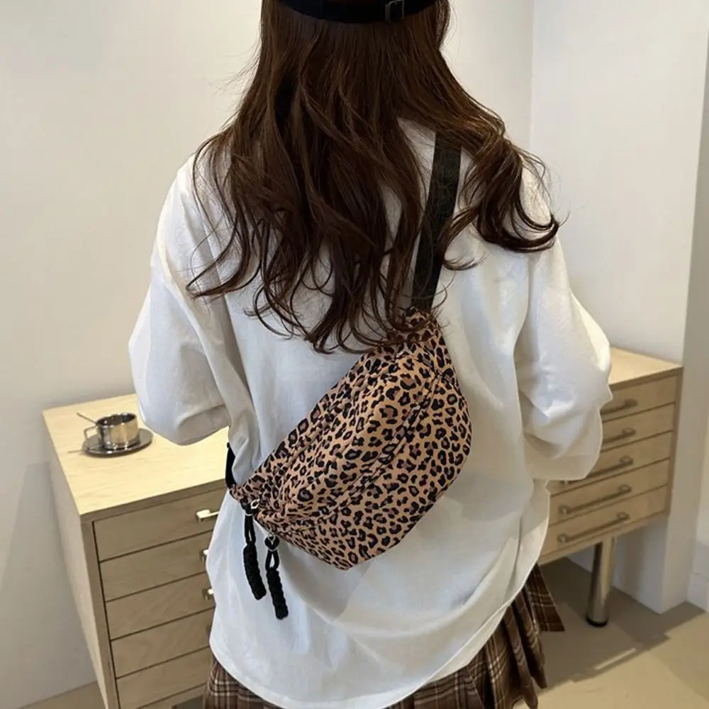 

Oxford Leopard Print Belt Bag Adjustable Shoulder Strap Waterproof Waist Bag Fashion Multifunctional Shoulder Bags