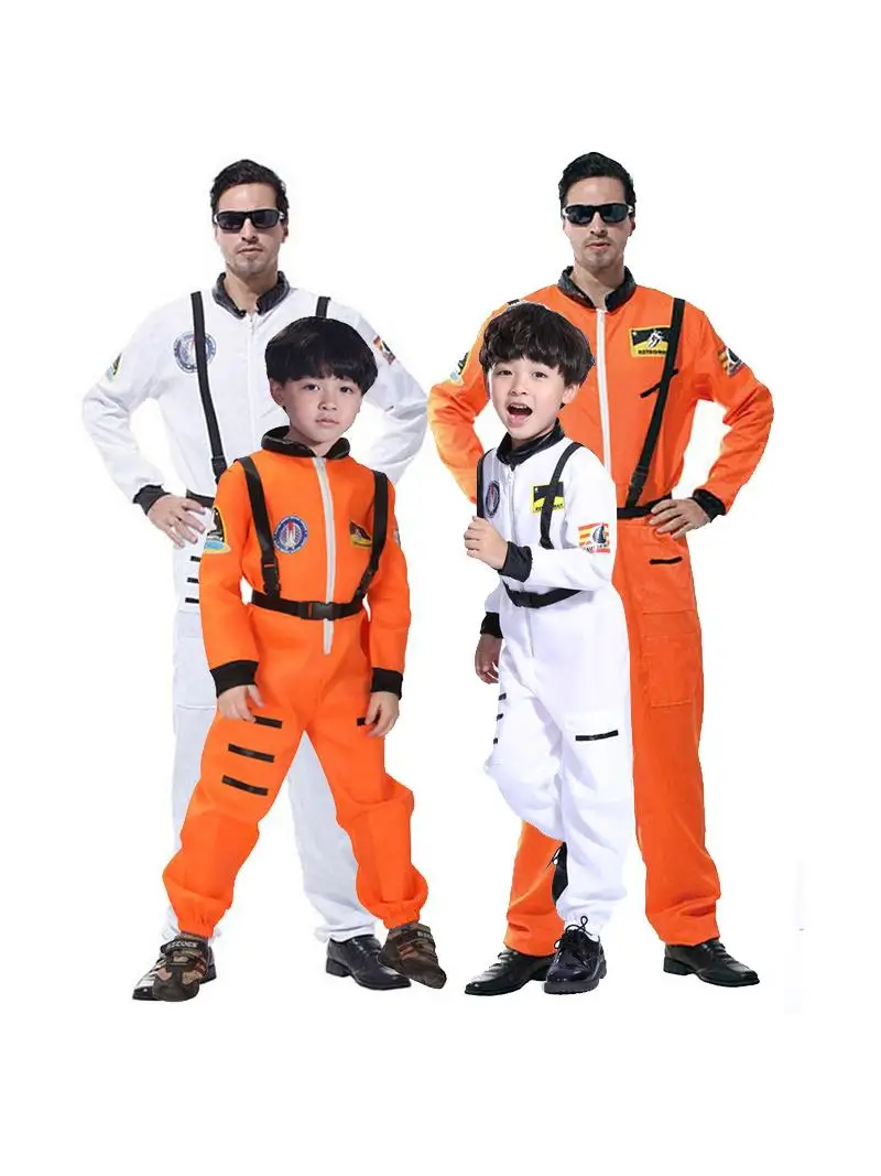 Children's And Adult's Cosplay Astronaut Suit Performance Pilot Costume Halloween Outfit Stage Clothing Traditional Chinese E...