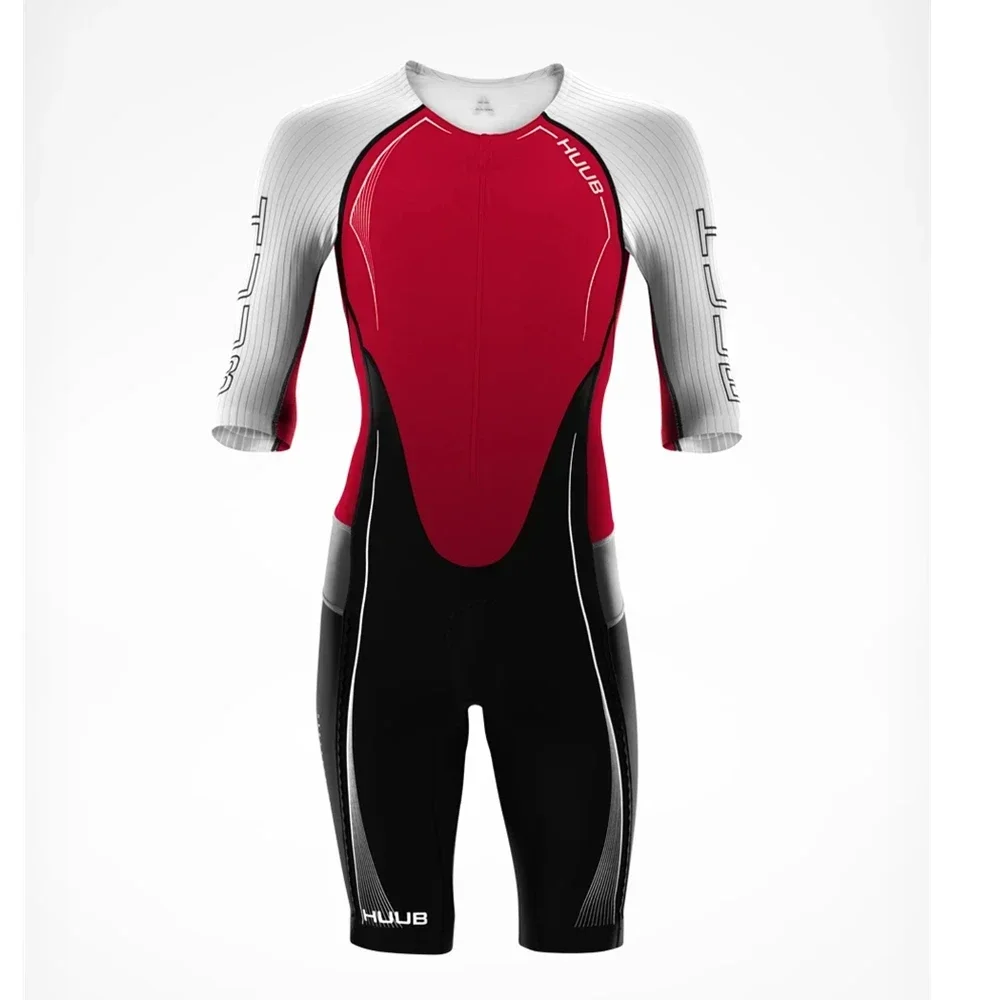 

Triathlon Race Suit Mens Pro Team Sport Cycling Speedsuit Sportswear Wetsuit For Swimming/bike/run Short Sleeve Jumpsuit