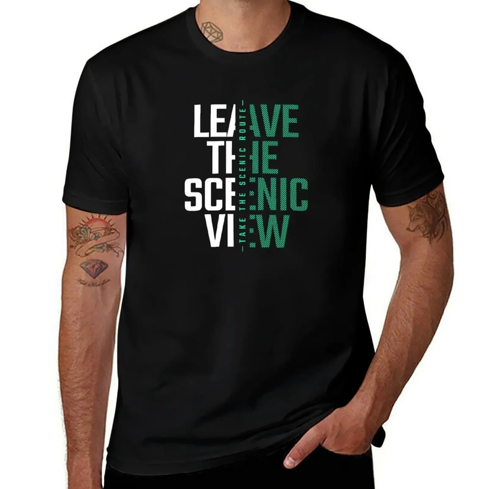 

Take The Scenic Route - Leave The Scenic View T-Shirt anime stuff Man t-shirt oversized t shirts for men
