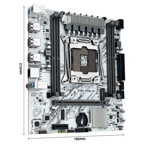 Imagen 2 del producto MACHINIST Juego de placa base X99 blanca Optiona Xeon E5 2640 V4 LGA 2011-3 CPU DDR4 2*8G = 16GB RAM NVME/SATA M.2 combo de PR9-H