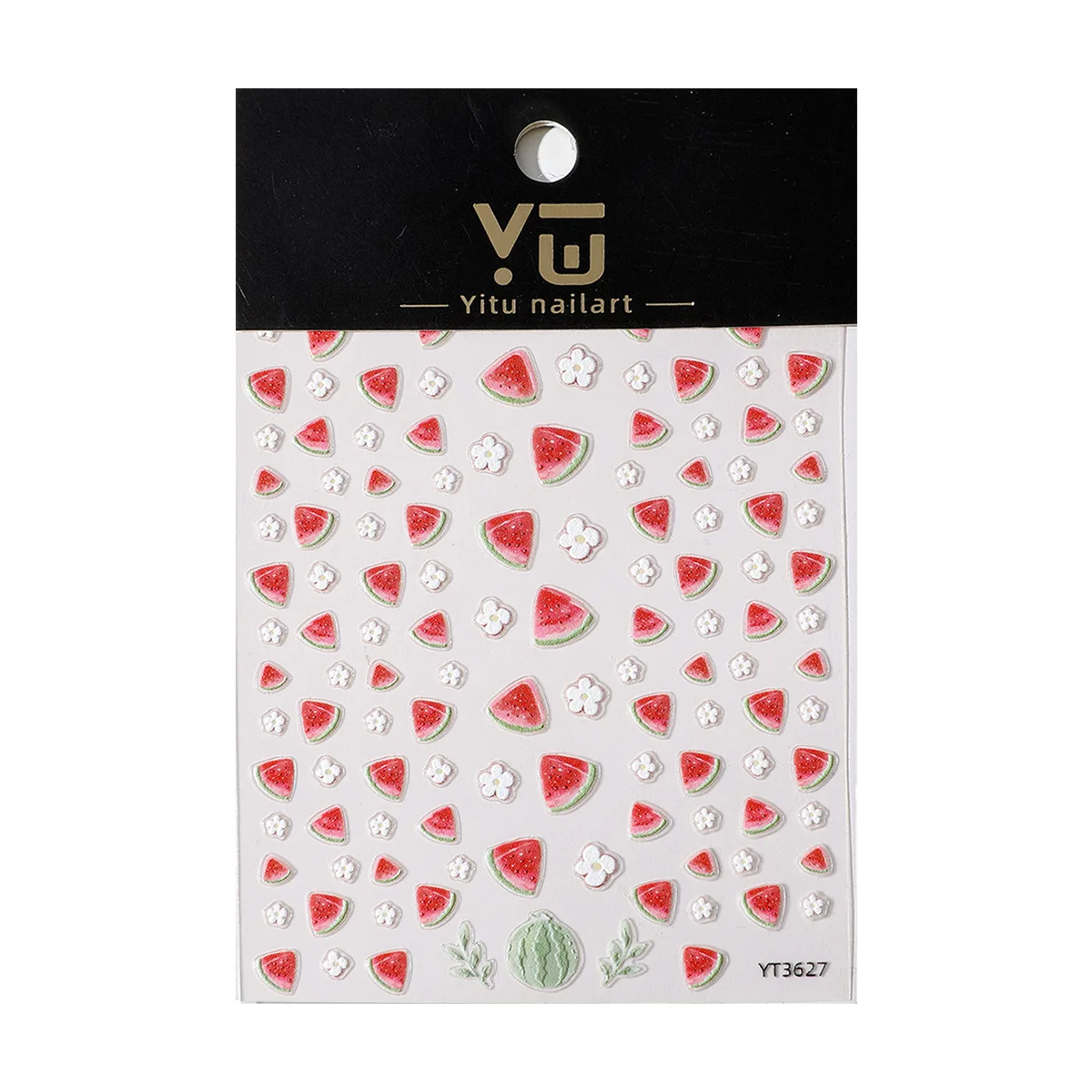 Cartoon Watermelon Nail Art Stickers Creative Self-Adhesive Nail Stickers Kawaii Nail Decals DIY Nail Decoration Accessories