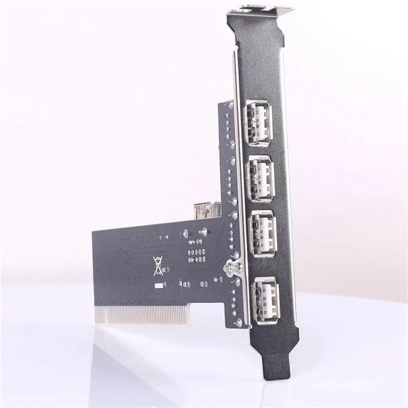 2X USB 2.0 4 Port 480Mbps High Speed VIA HUB PCI Controller Card Adapter PCI Cards For Vista Windows ME XP 2000 98 SE
