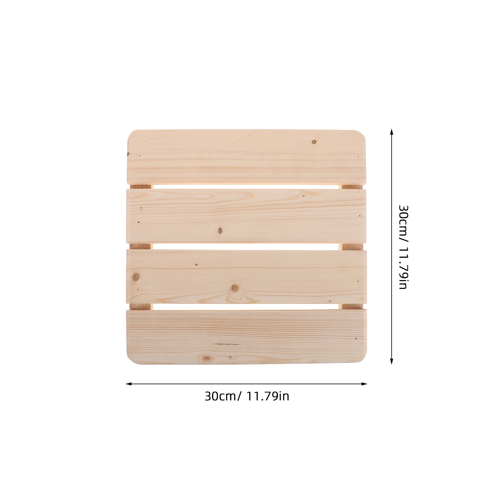 30X30Cm Solid Wood Bath Mat Natural Waterproof Non-Slip Shower Floor Platform For Steam Room Sauna Spa Pool Use