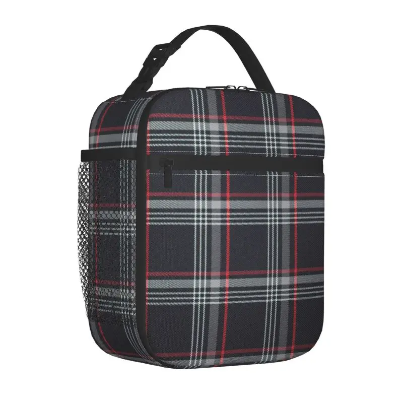 Custom GTI Tartan Insulated Lunch Bag Reusable Portable Cooler Thermal Lunch Box Oxford Bento Tote Bag for Work Travel Picnic