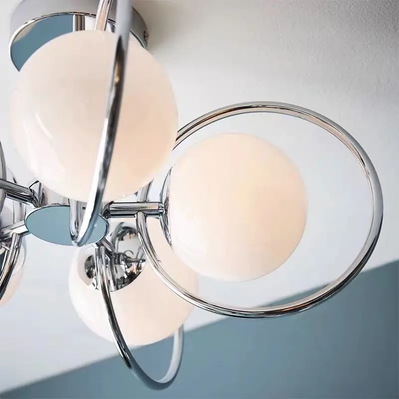 ثريا دائرية زجاجية لغرفة المعيشة ذات شخصية إبداعية من Magic Bean Bubble، سقف غرفة نوم باوهاوس لعصر الفضاء في العصور الوسطى #5