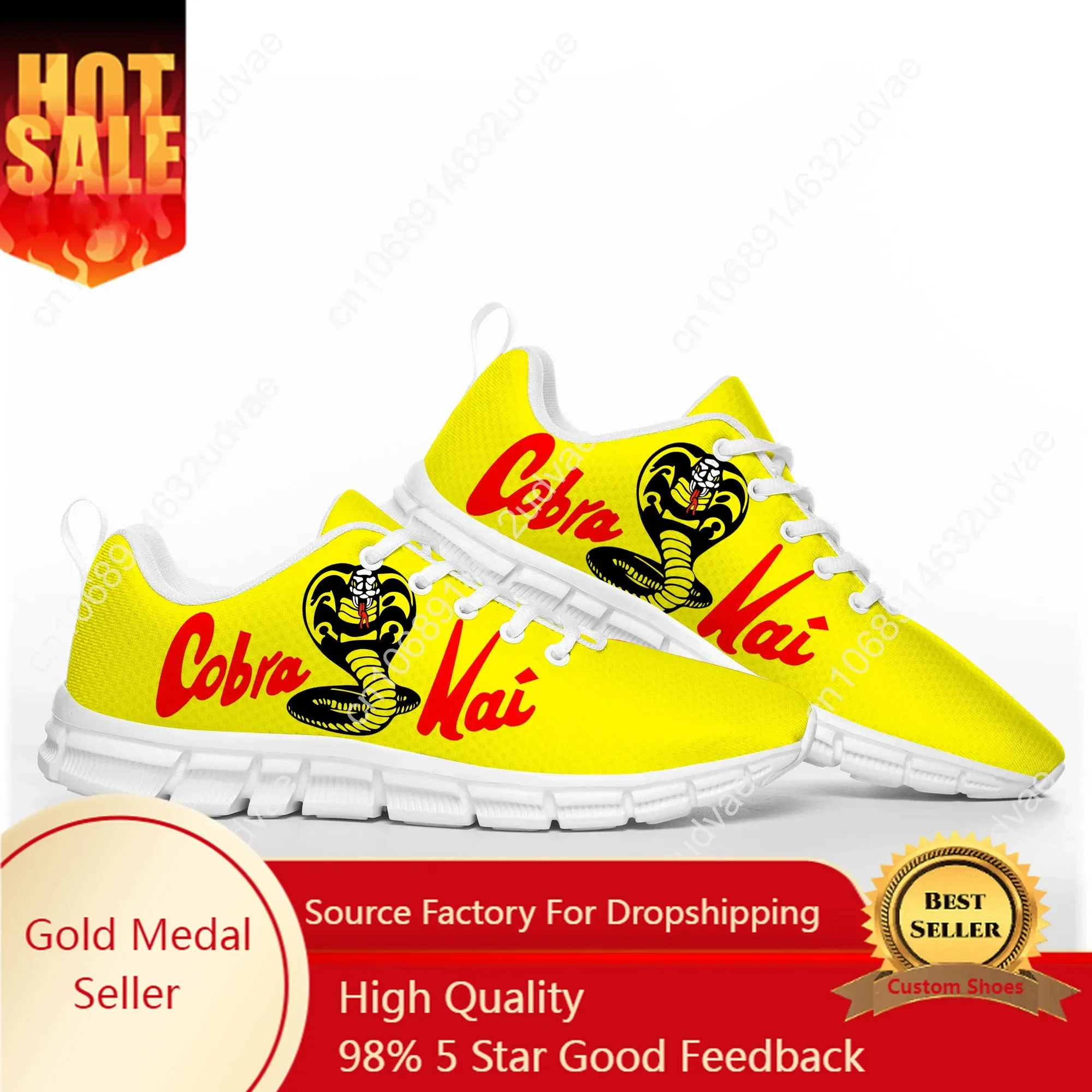 

Cobra Kai No Mercy Snake Movie Sports Shoes Mens Womens Teenager Sneakers Casual Custom High Quality Couple Shoes