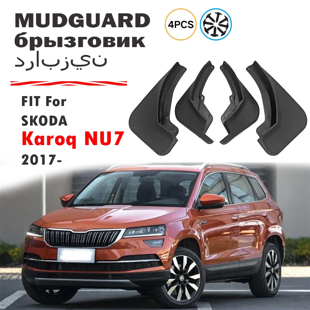 

4x For Skoda Karoq Front and rear wheels Mudguard Fender Mud Flap Guards Splash Mudflaps Car Accessories 2017 2018 2019 2020+