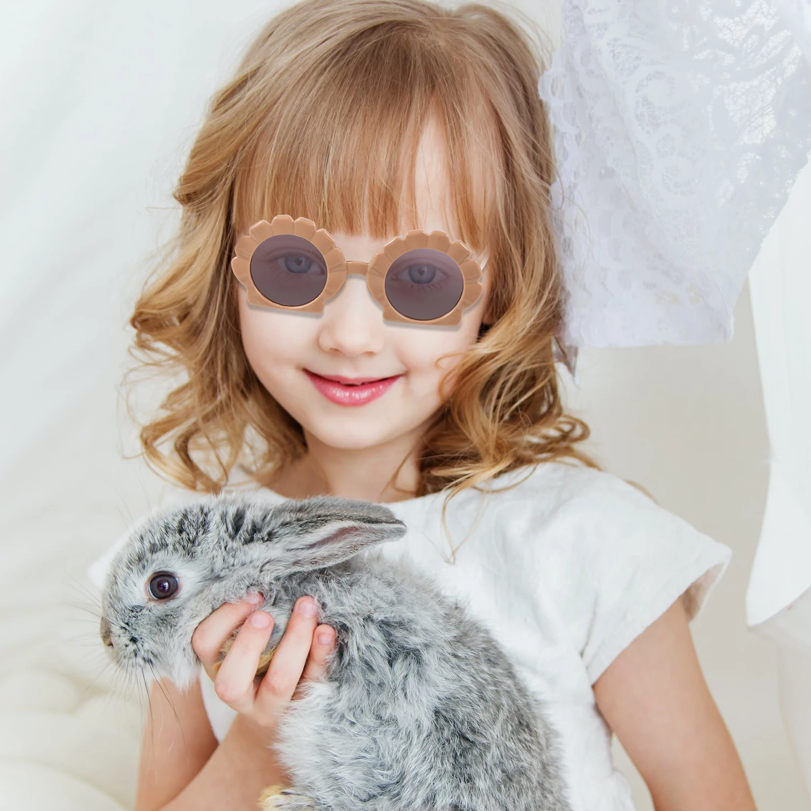 

2 Pairs Baby Sunglasses Kids Decorative Novelty Cute Eyeglasses PC AC Durable Funny Shaped Party Masquerade Carnival Cosplay