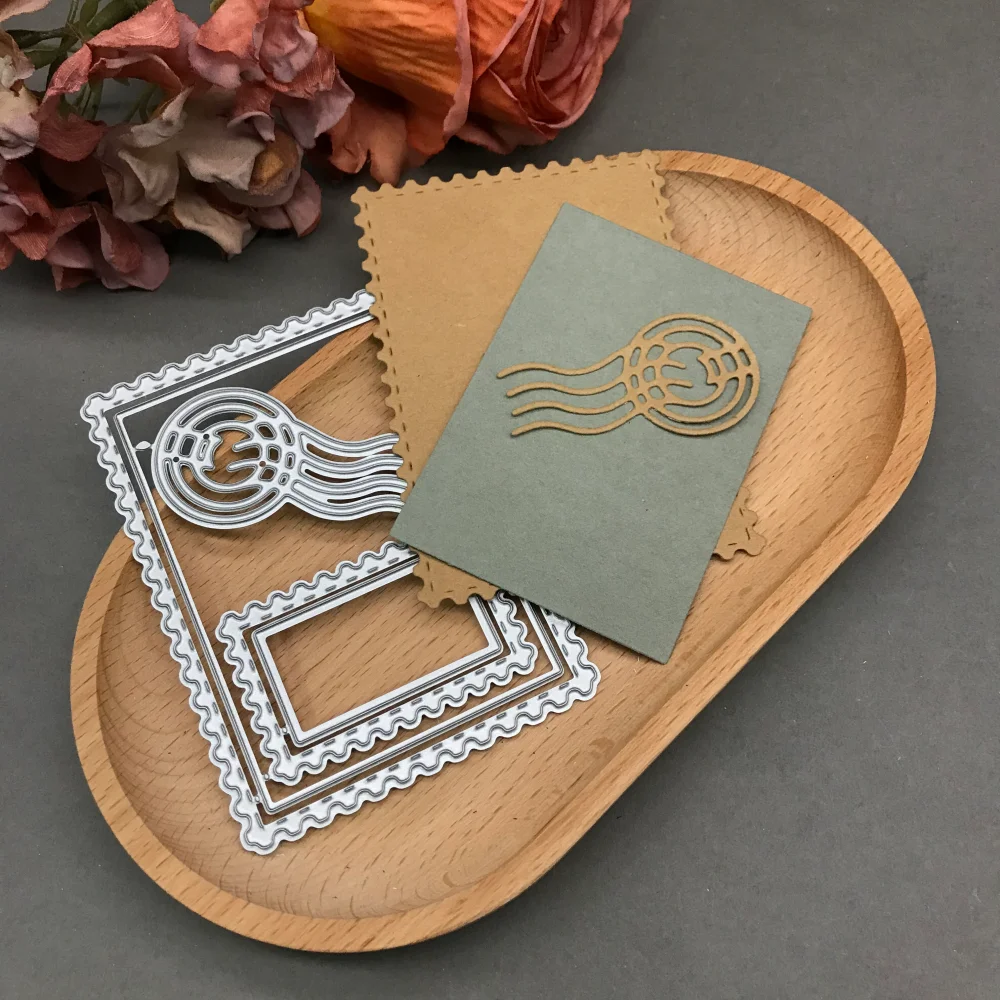 

Postmark Label Metal Cutting Dies Stencils For DIY Scrapbooking Decorative Embossing Handcraft Die CutsTemplate