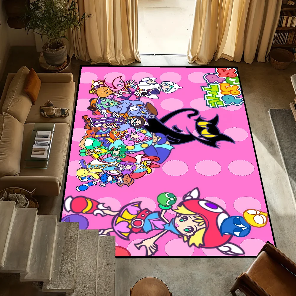 Juego P-Puyo Puyo alfombra pequeña mesita de noche cocina baño sala de estar casa dormitorio alfombra felpudo decoración