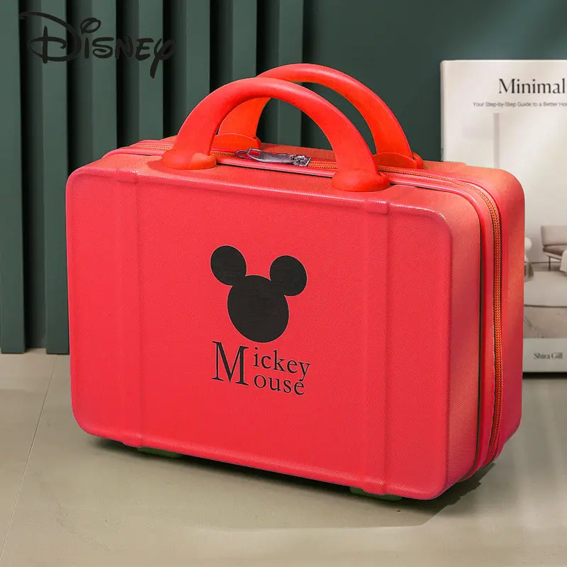 Disney Mickey New Short Distance Travel Case Fashionable High Quality Handheld Makeup Bag Cartoon Cute Luggage Storage Box