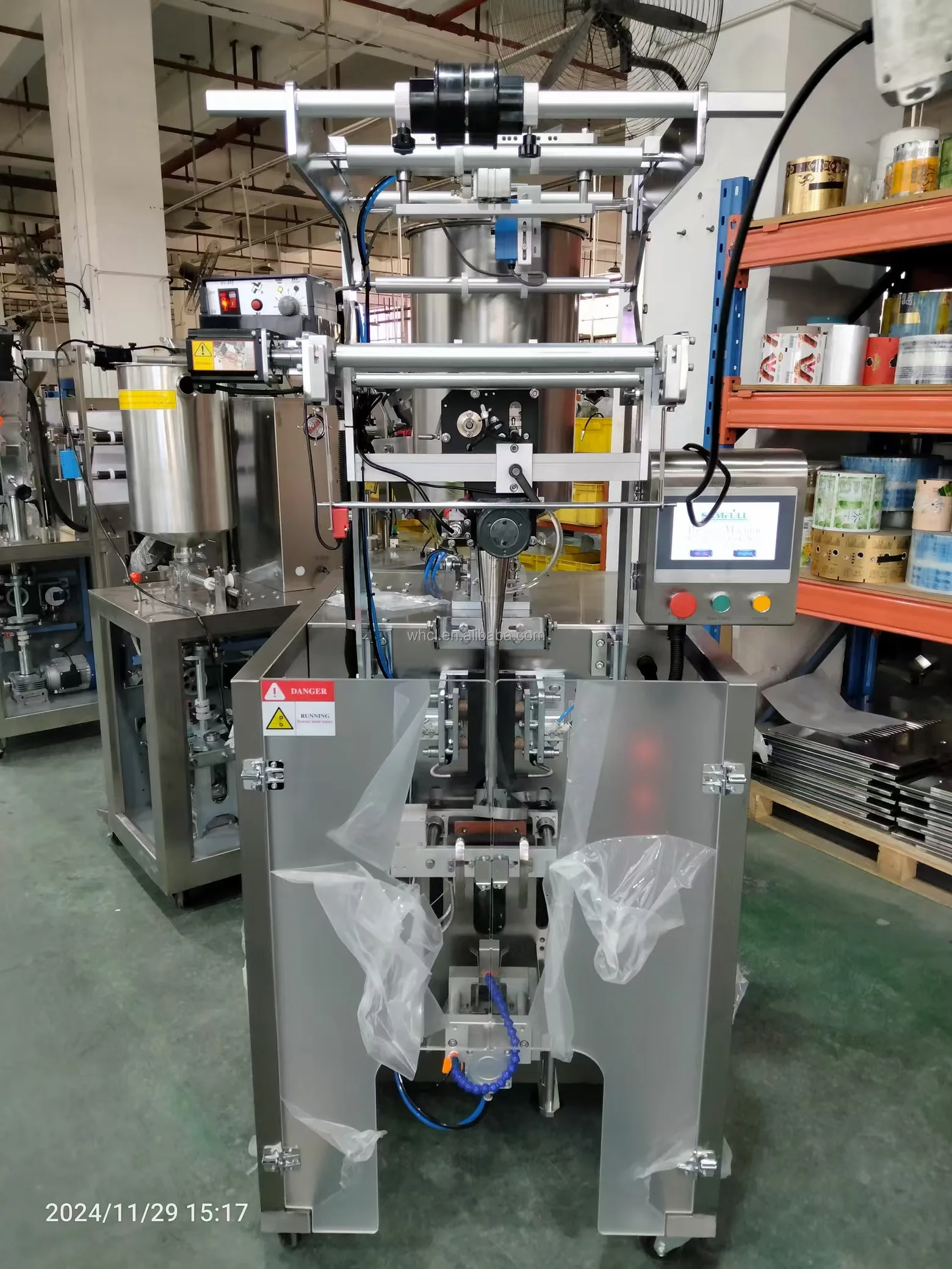 Automatic Corner Bag Sachet Packing Machine for 15ml 20ml for Honey Jam Syrup Gel Juice Cream Tomato Sauce-Paper for Food