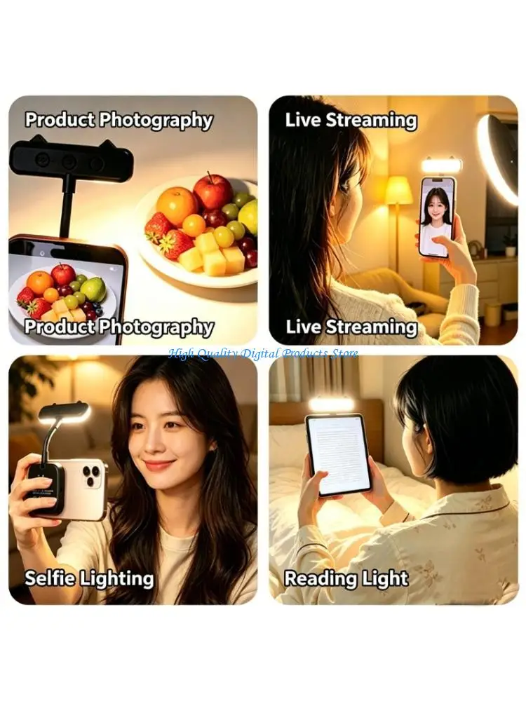 U2JE Rechargeable Flexible Neck selfielight For Smartphones 400mAh Battery 60 Minutes Fill Light Or 4.5 Hours Reading