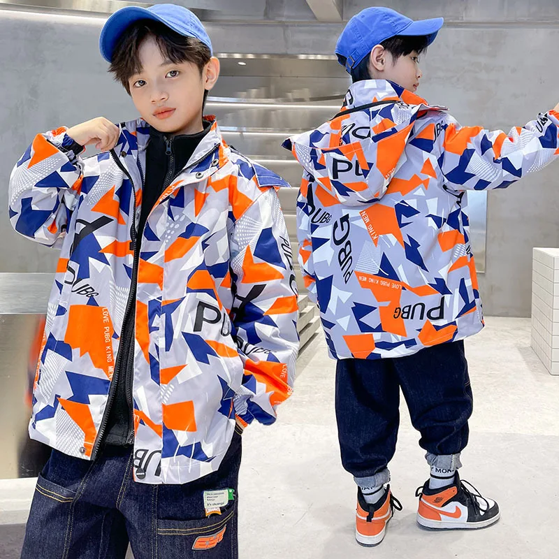 Nieuwe Mode Tiener Jongens Camouflage Jassen Winter Warme Fleece Jassen Voor Grote Jongen Dikker Bovenkleding Geul Tops Voor Kids 5-15Year