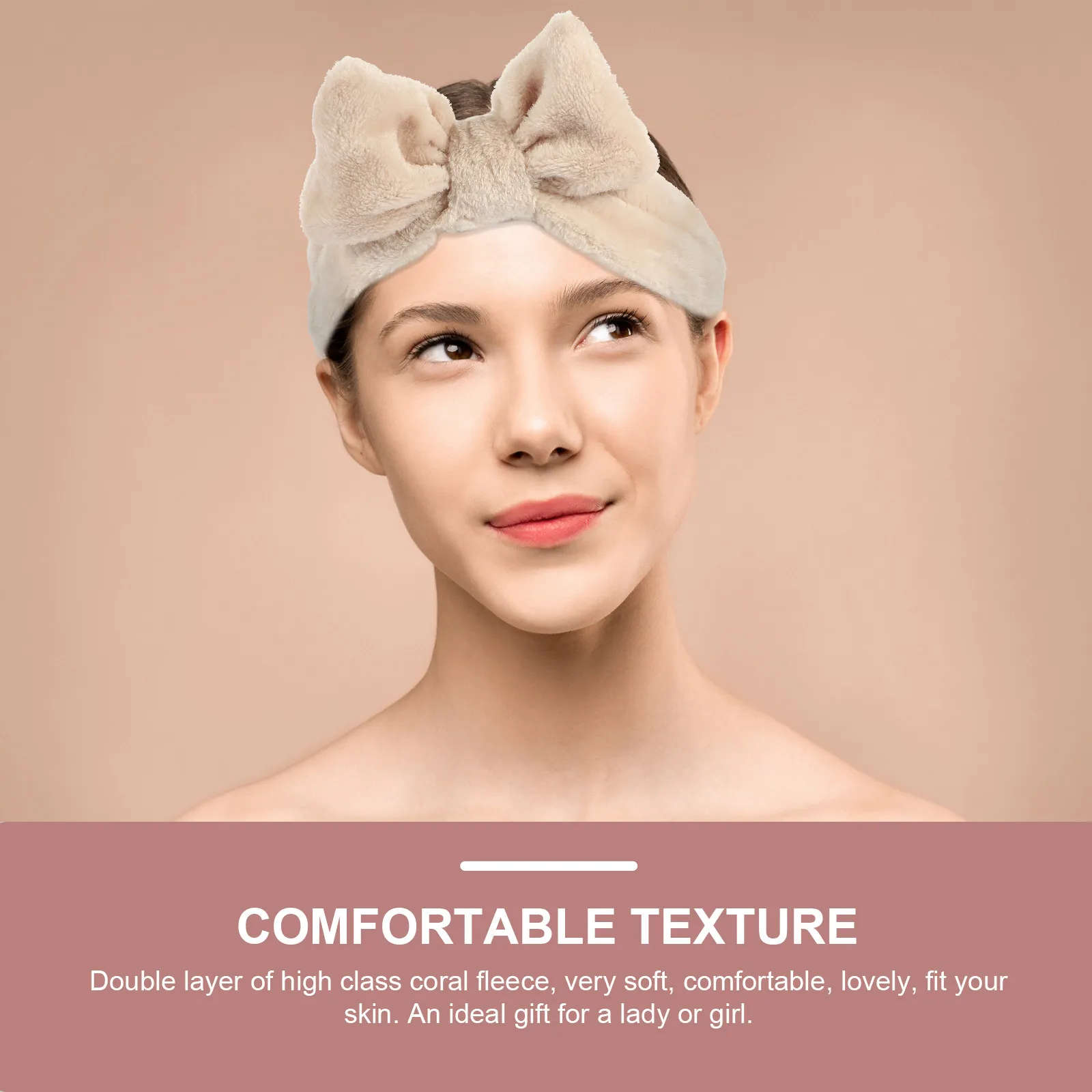 

6Pcs Face Wash Headbands Soft Coral Fleece Makeup Headbands Elastic Hair Bands Spa Headband for Skincare Women Teens