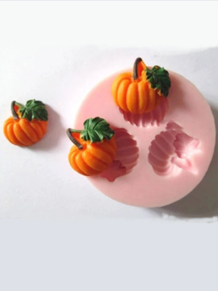 3D DIY Mini Pumpkin Fondant Cake Chocolate Sugar Craft Molds Silicone Baking Moulds Fondant Cake Decorating Pastry Tools M048