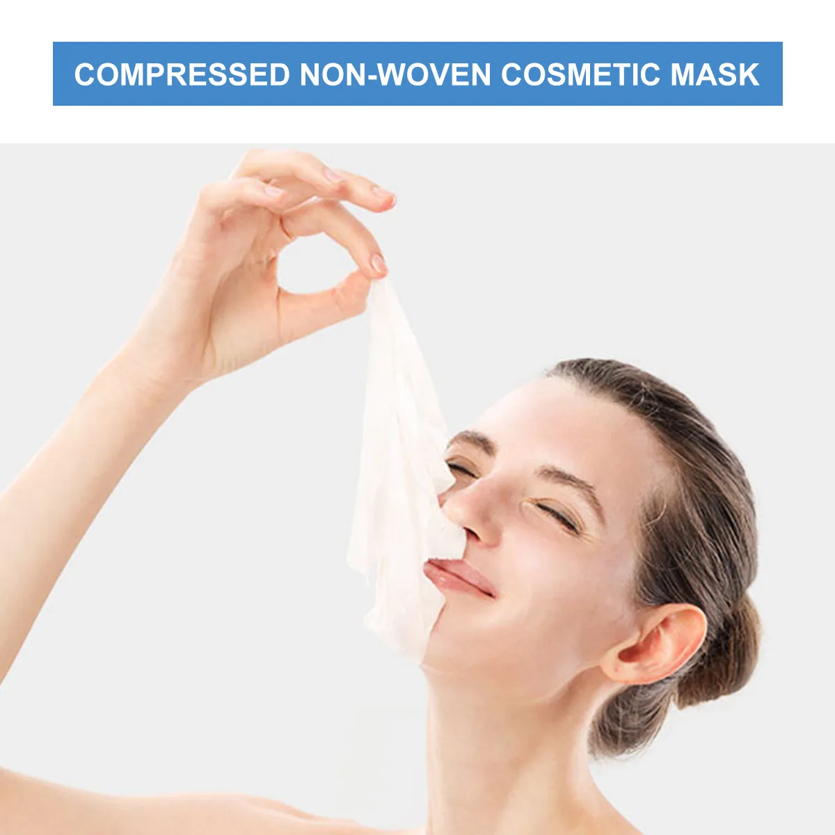100Pcs Compressed Facial Mask Sheets Natural Nonwoven DIY Skin Care Mask for Face Moisture Retention Wrinkle Reduction