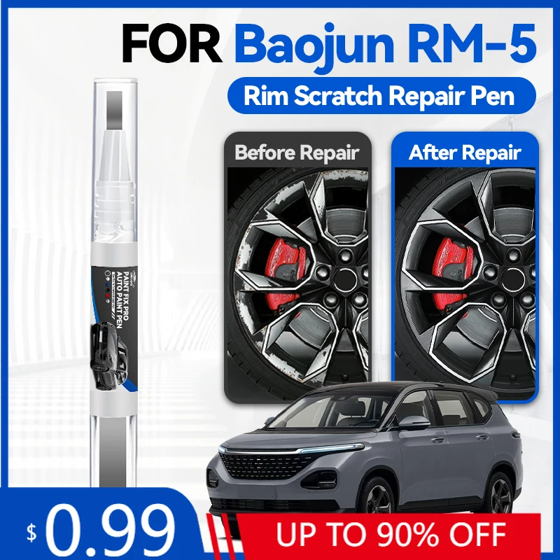 

Карандаш для подкраски колесных дисков Baojun RM-5, средство для ремонта царапин, аксессуары для авто, черный, белый, серебристый, R