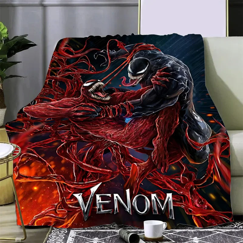 Marvel Super Hero Venom Printed Blanket Picnic Blankets Warm Blanket Soft and Comfortable Blanket Home Travel Birthday Gift