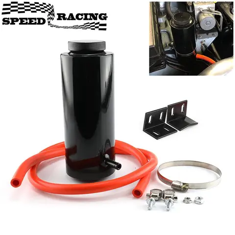 Universal 800ml Coolant Tank Coolant Expansion Tank Cooling Catch Bottle Overflow Reservoir Aluminum Car Styling