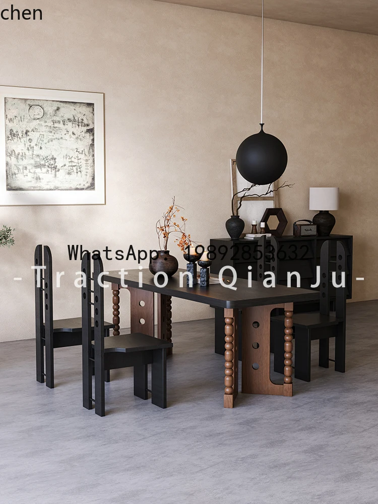 B1  antique dining table small apartment dining table retro log advanced workbench